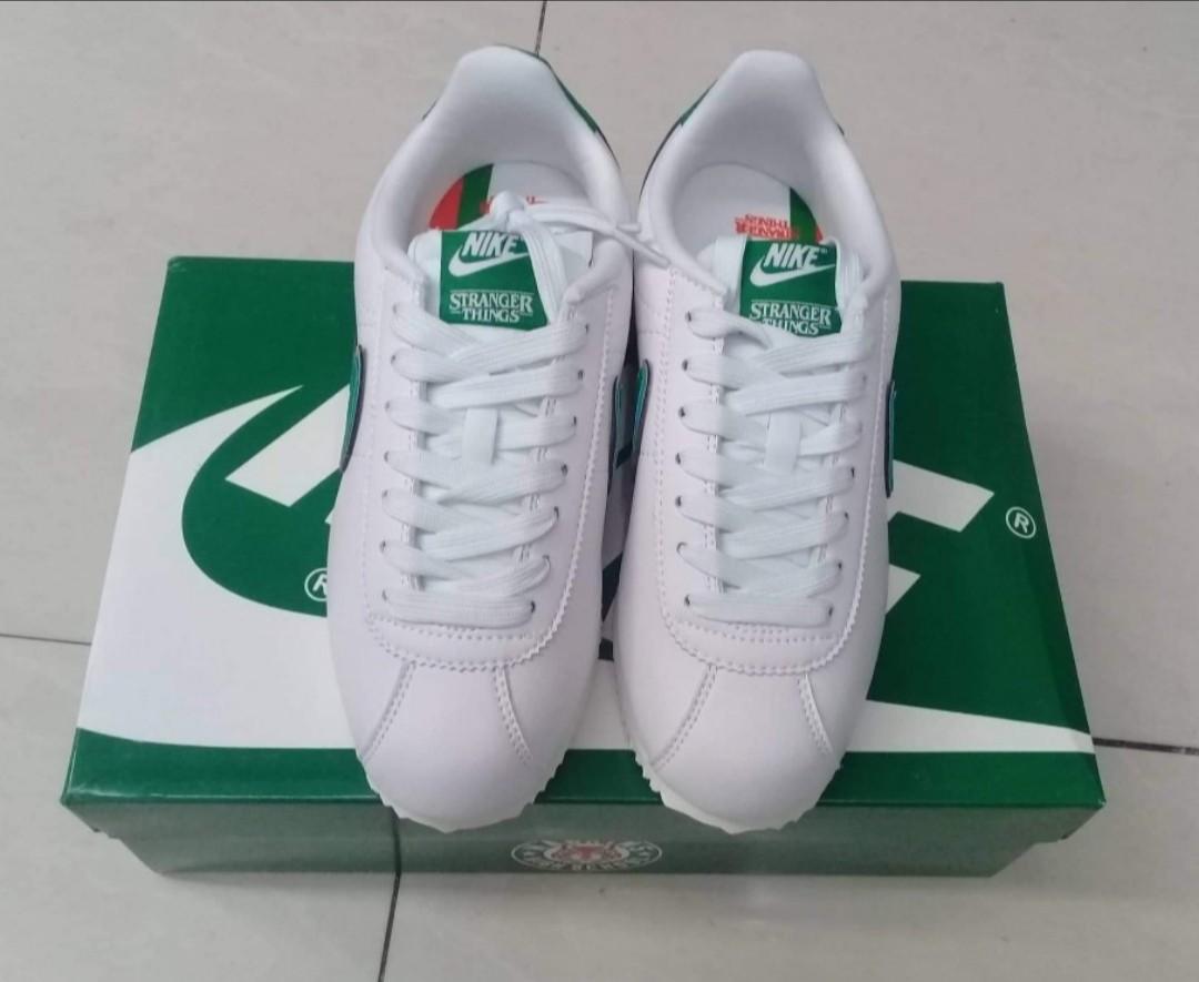 Nike Cortez Stranger Things Hawkins Highschool (Category: Sneakers) located in Quezon City. Submitted by jams_clozette (Listing ID 1019136487, Image 2). Description: *Made in Indonesia. *Not class A, Not OEM. *Authentic materials used and made with high quality. *Sizes 36-45 in stock. *For Men/Women *Packed with Nike box..
