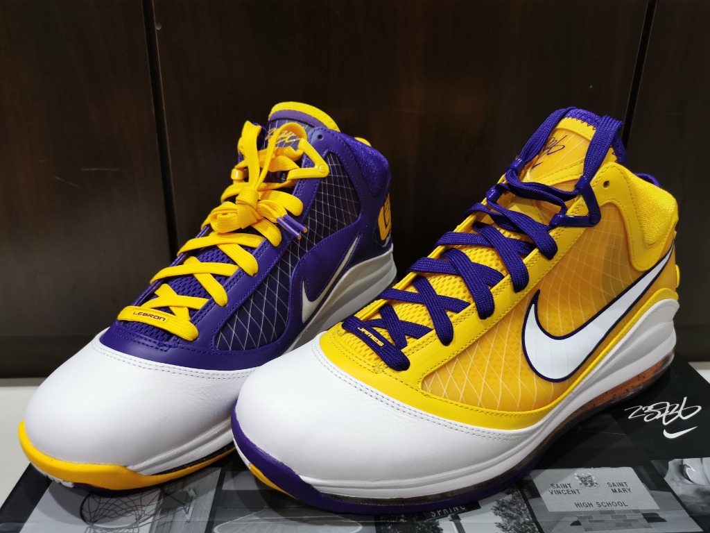 Nike Lebron 7 Lakers Media Day Cw2300 500 Men S Fashion Footwear Sneakers On Carousell