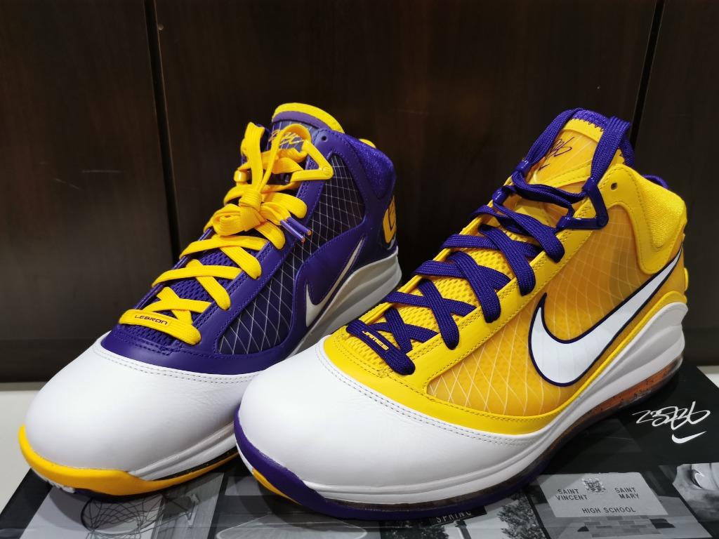 Nike Lebron 7 Lakers Media Day Cw2300 500 Men S Fashion Footwear Sneakers On Carousell