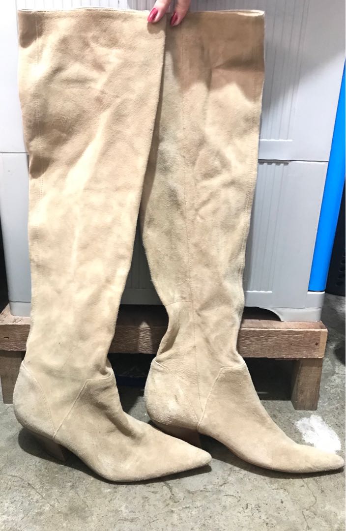 nude color boots