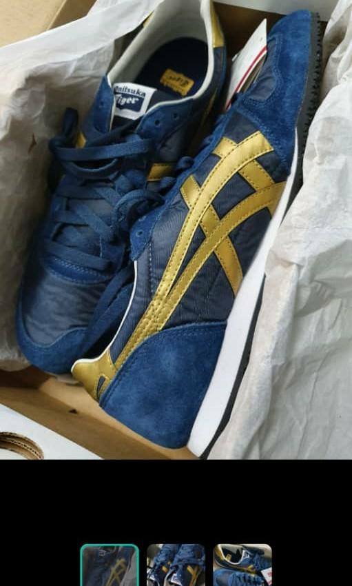 onitsuka tiger blue gold