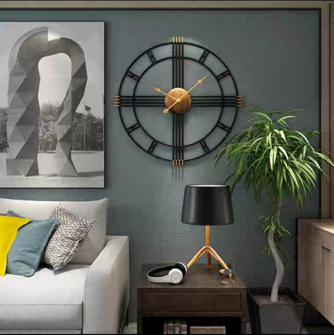 Po Modern Wall Clock Furniture Home Decor Others On Carousell