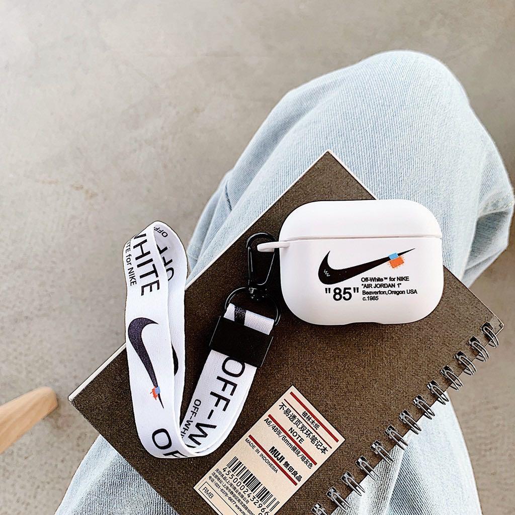 [PO] Nike Off White AirPods Case with Lanyard, Mobile Phones & Tablets ...