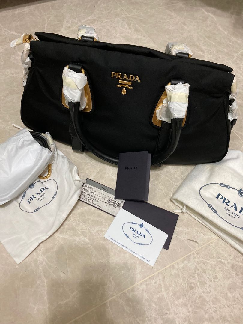 prada bauletto tessuto