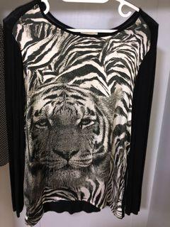 PROMOD TIGER PRINT BLOUSE