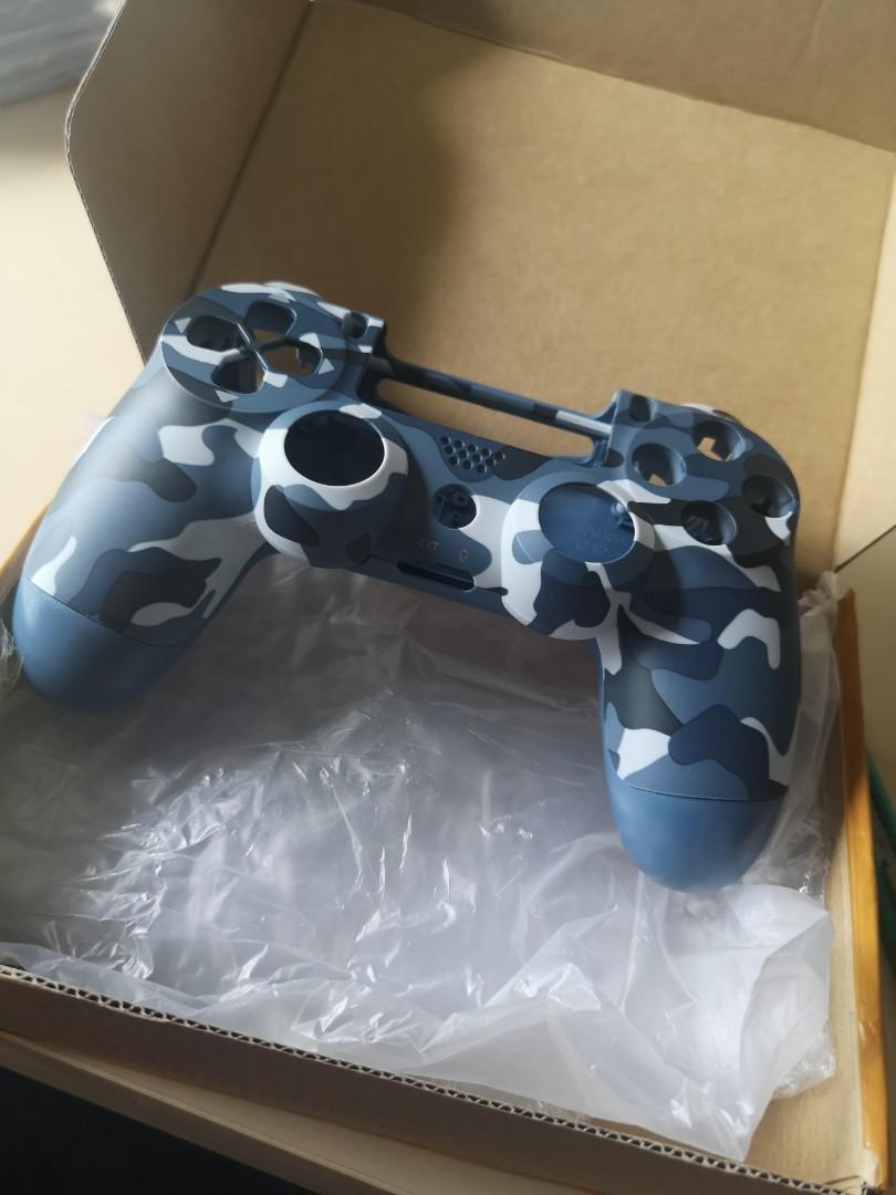 blue camo playstation controller