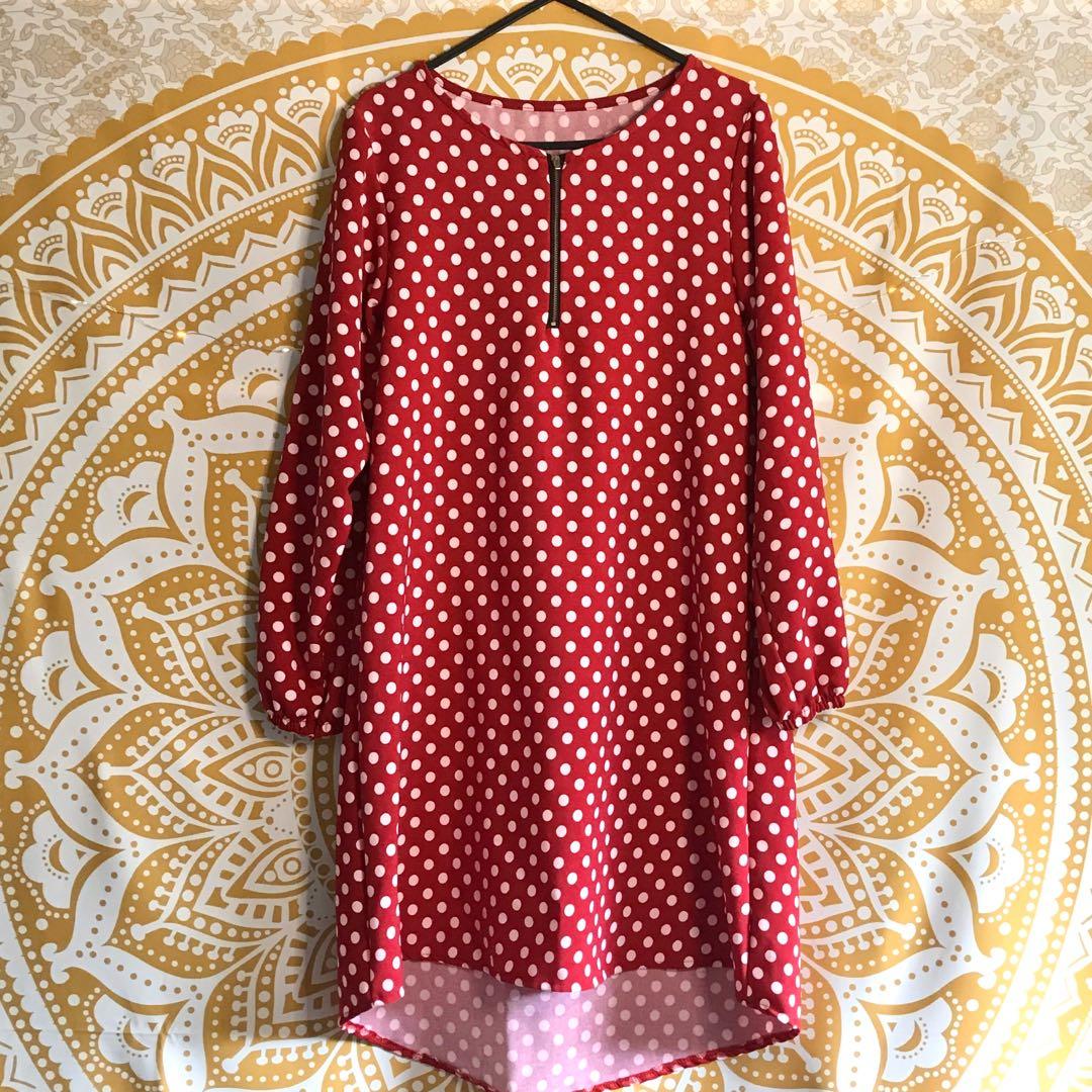 polka dot dress muslimah