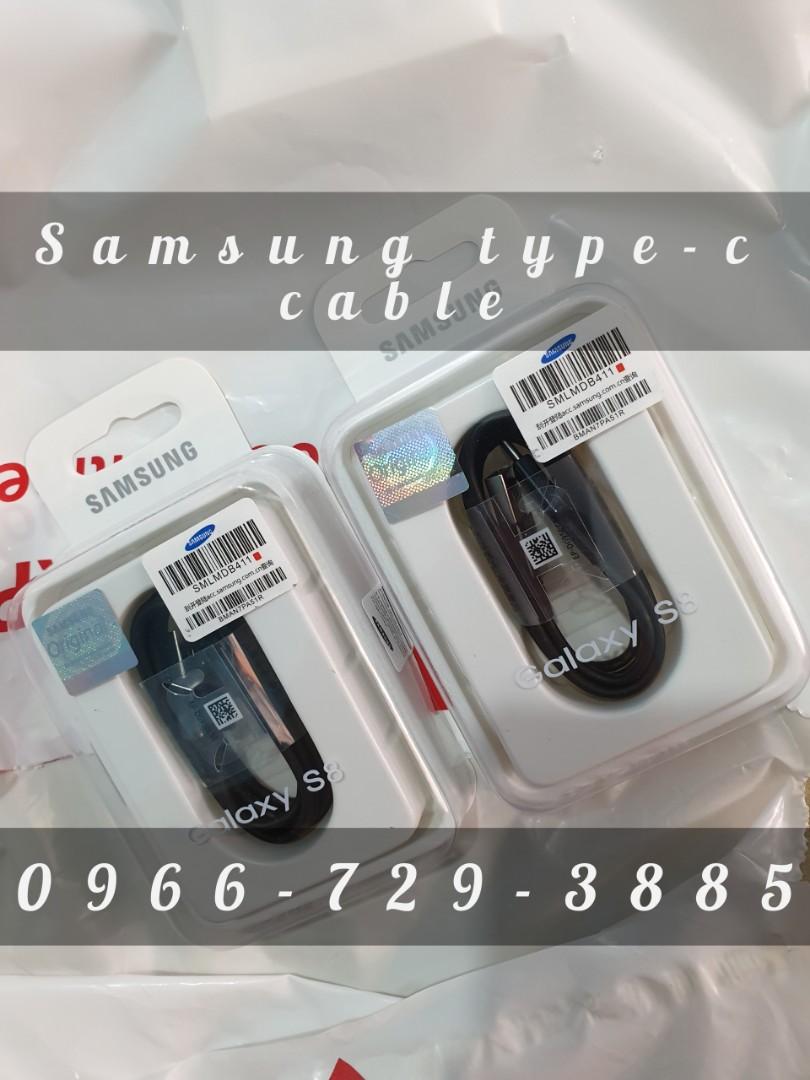 Samsung type-c cable (Category: Cables & Adaptors) located in Manila. Submitted by chelshoptiqueph (Listing ID 1019281009, Image 1). Description: Onhand samsung type c cable only Guaranteed Original and Brandnew samsung sealed! with 7days replacement 😊 Message me 09667293885.