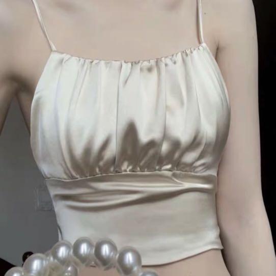 satin ruched top