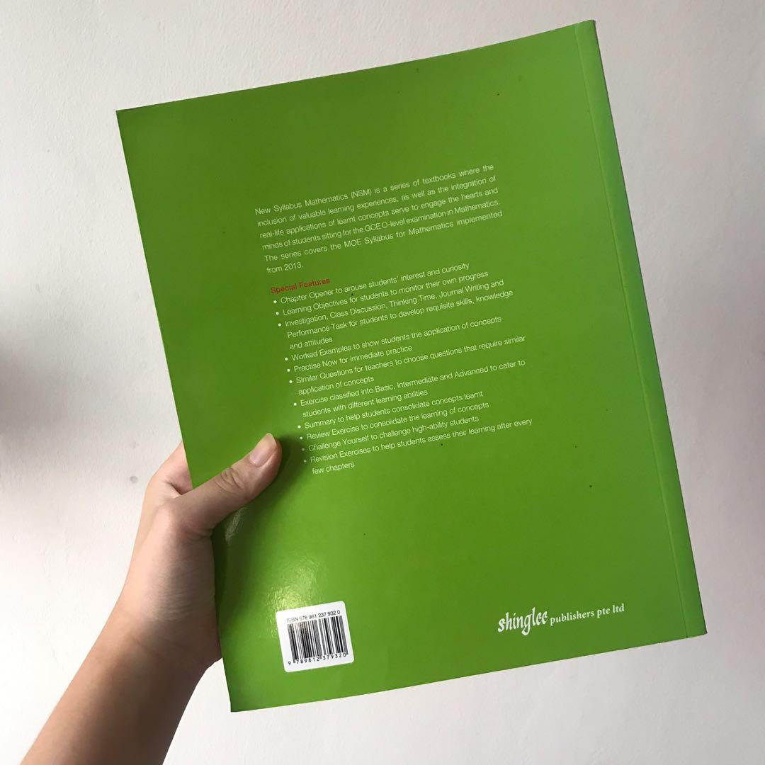 Shinglee New Syllabus Mathematics 7th Edition Secondary 3 Hobbies Shinglee New Syllabus Mathematics 7th Edition Secondary 3 Hobbies
