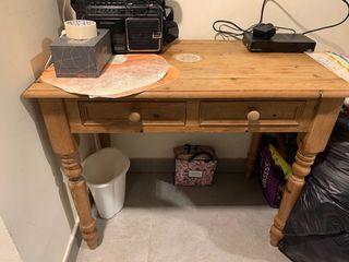 Small desk/dressing table - English pine