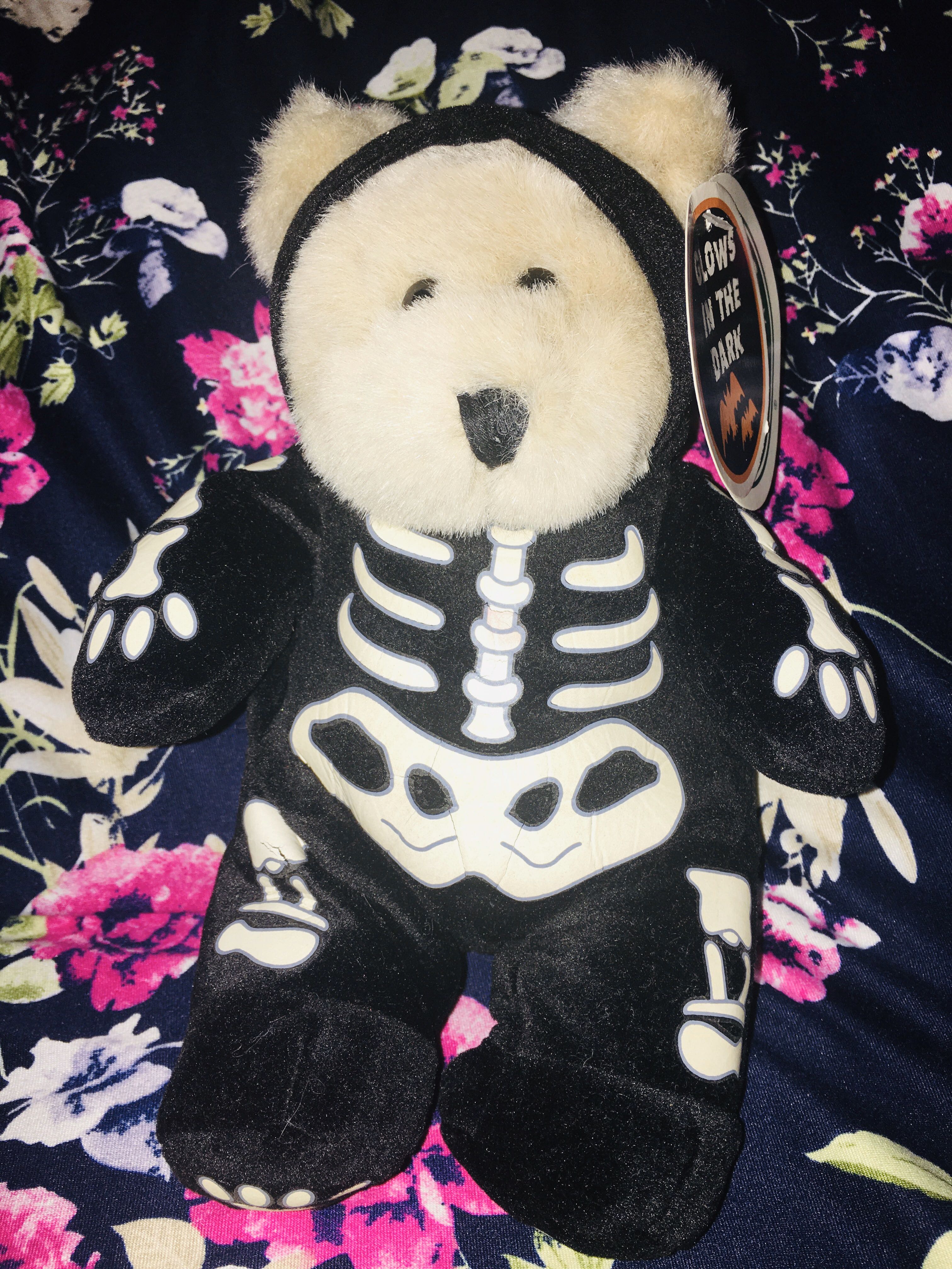 skeleton teddy bear