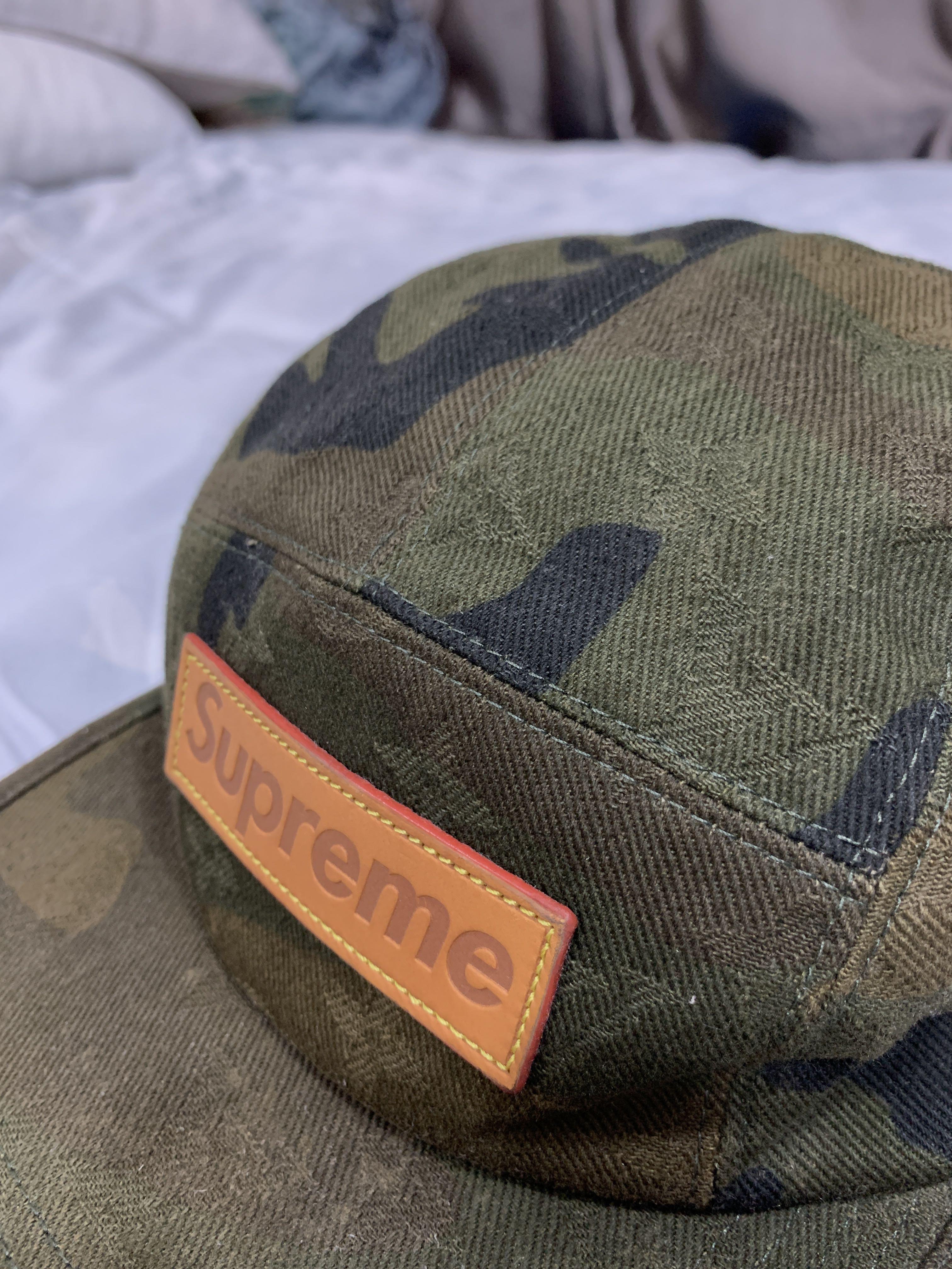 Louis Vuitton x Supreme Camp Cap - Green Hats, Accessories - LOUSU20659