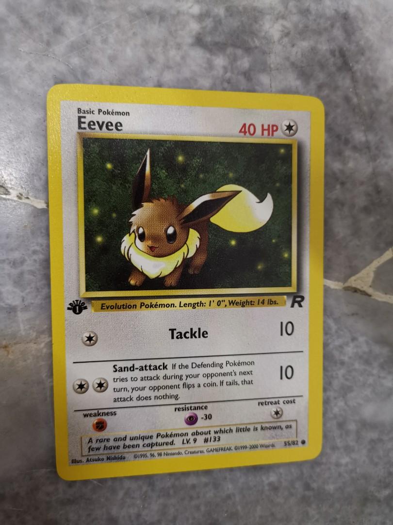 Team Rocket 1st Ed Pokemon Card Ori Eevee Toys Games Board Games Cards On Carousell Pokemon card scans, prices and collection management. team rocket 1st ed pokemon card ori eevee