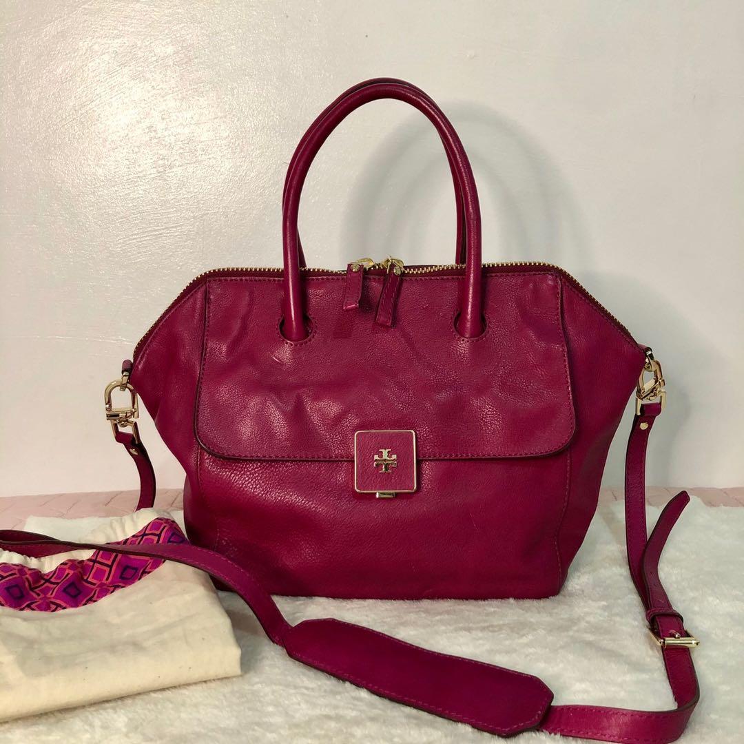 Tory Burch Clara Satchel, Women's Fashion, Bags & Wallets, Purses & Pouches  on Carousell