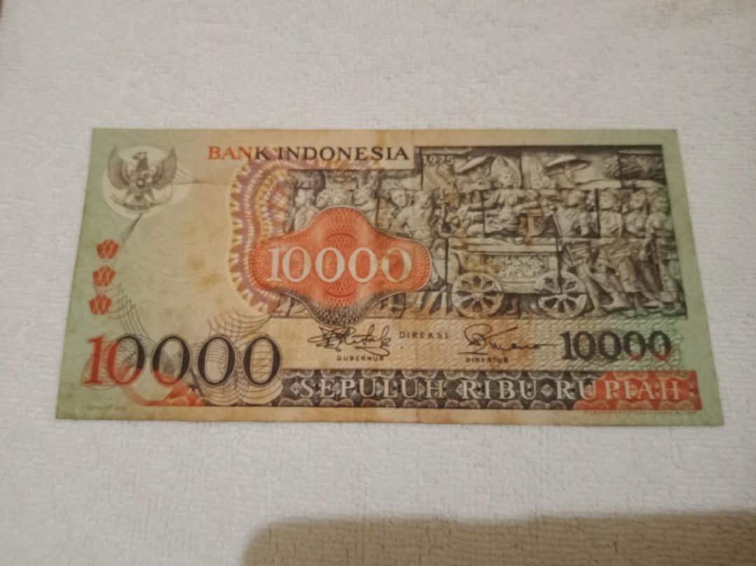 Uang Kertas 10000 Barong Tahun 1975 Antik Uang Lama Di Carousell