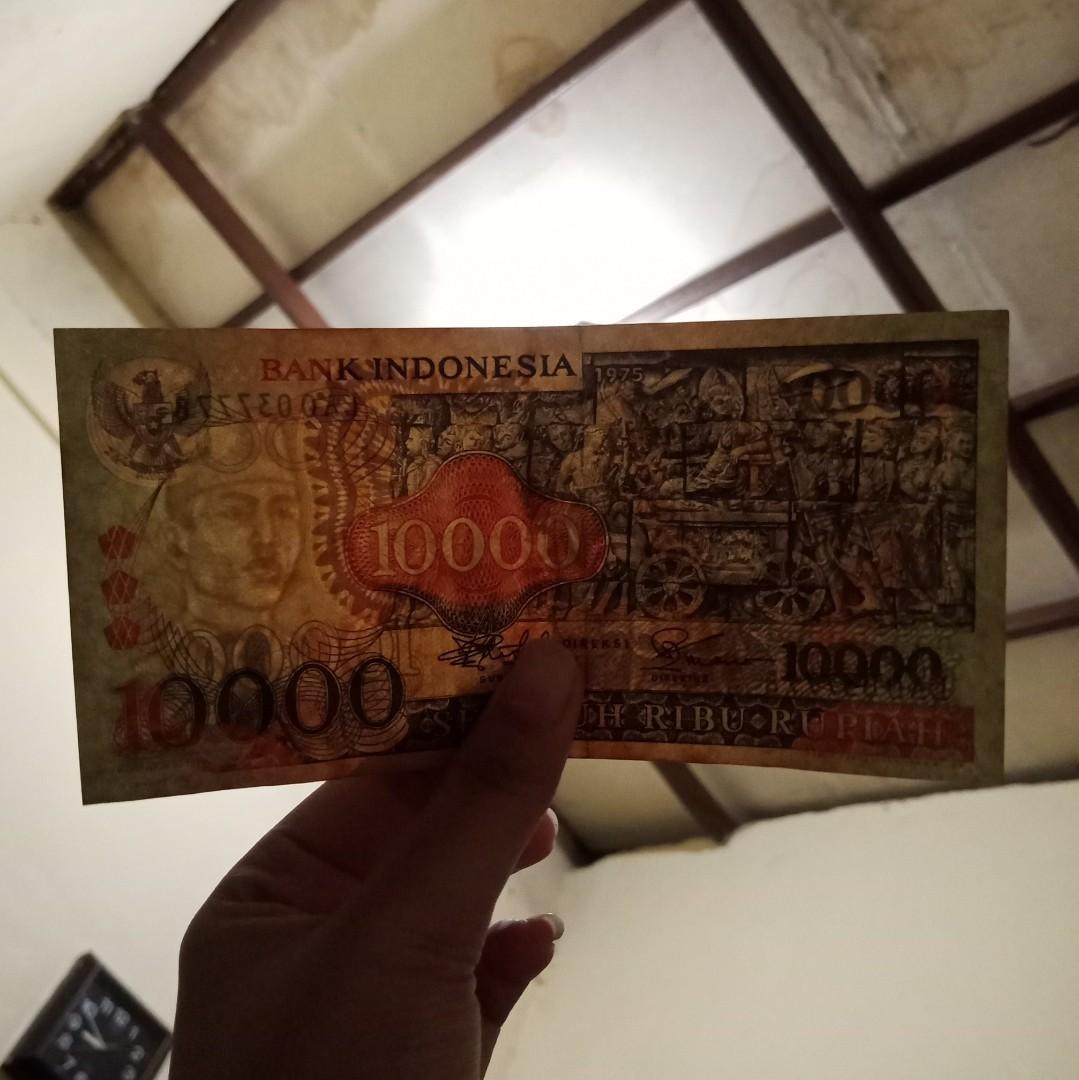 Uang Kertas 10000 Barong Tahun 1975 Antik Uang Lama Di Carousell