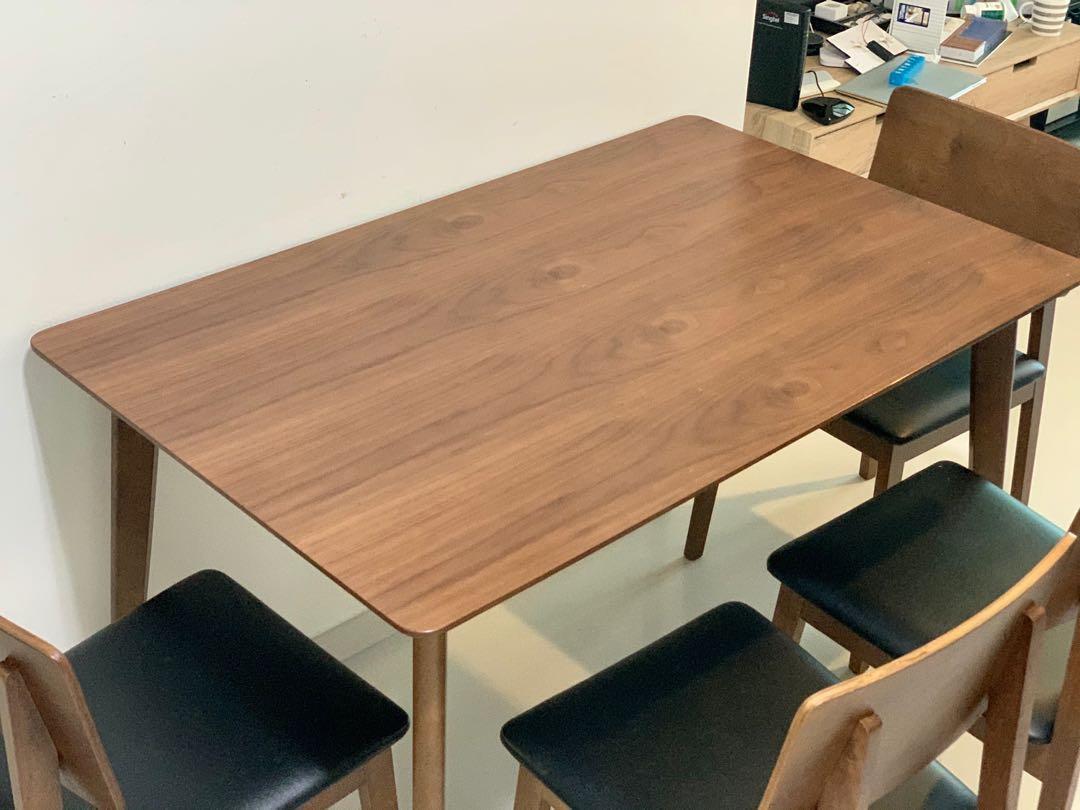 Union 1 2m Dining Table 4 Dining Chairs Furniture Tables Chairs On Carousell