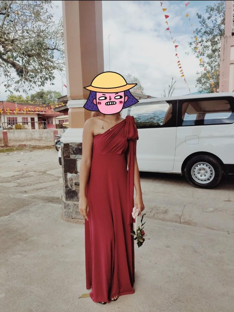 Wine red infinity dress outlet