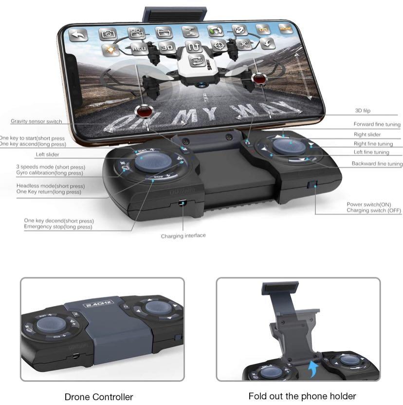 SIMREX X300C Mini Drone RC Quadcopter Foldable Altitude Hold Headless