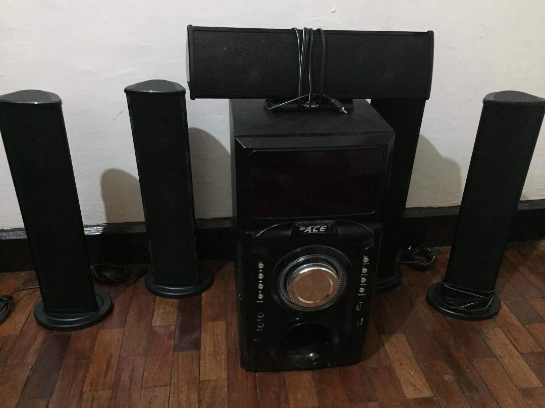 ACE SUB 96AC 5.1CH MULTIMEDIA SUBWOOFER SPEAKER SYSTEM Audio