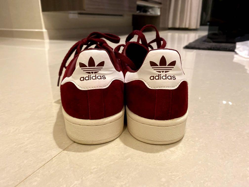 Adidas Campus Maroon Men s Fashion Footwear Sneakers on Carousell