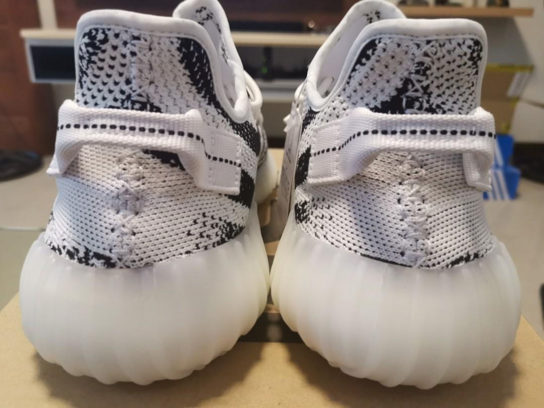 yeezy zebra heel tab