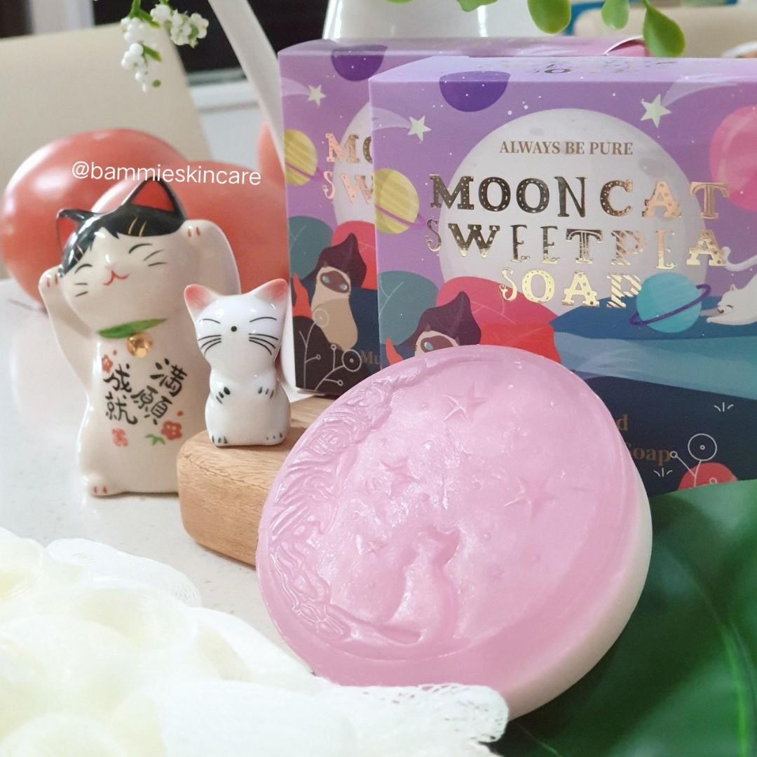 Always Be Pure Mooncat Sweetpea Soap 100g With Bubble Net Health Beauty Skin Bath Body On Carousell Pomberry twist, pomegranate soap, cherry soap, soap, shea butter soap, moon soap, goats milk soap, cold process. carousell