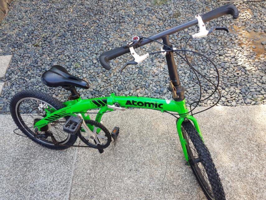 Atomic folding bike neon green, Sports 
