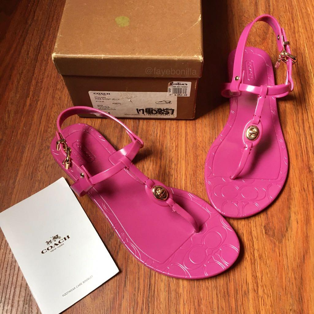 coach jelly flip flops