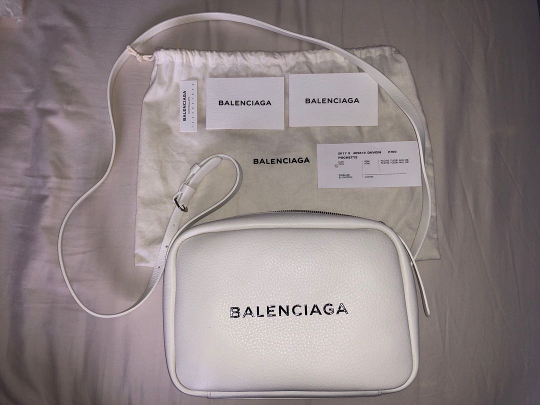 Balenciaga camera sale bag white