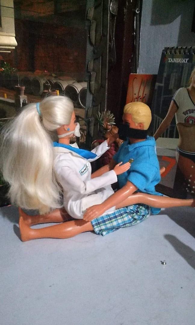 barbie and ken 1990s (Category: Figurines & Statues) located in Quezon City. Submitted by gars69 (Listing ID 1019382247, Image 3). Description: 09234562714 09267386388 barbie and ken 90s covid edition no shoes no batteries si dentist barbie velcro lang yung mask ni ken lrt roosevelt mcdo frisco meet up.