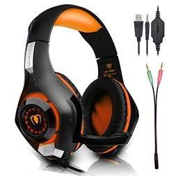 Beexcellent Pro Gaming Headset In Orange Gm1 Electronics Audio On Carousell