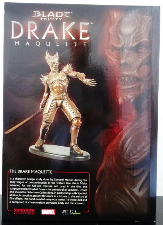 Blade Trinity Drake Maquette Sideshow Faux Bronze Exclusive Toys Games Bricks Figurines On Carousell