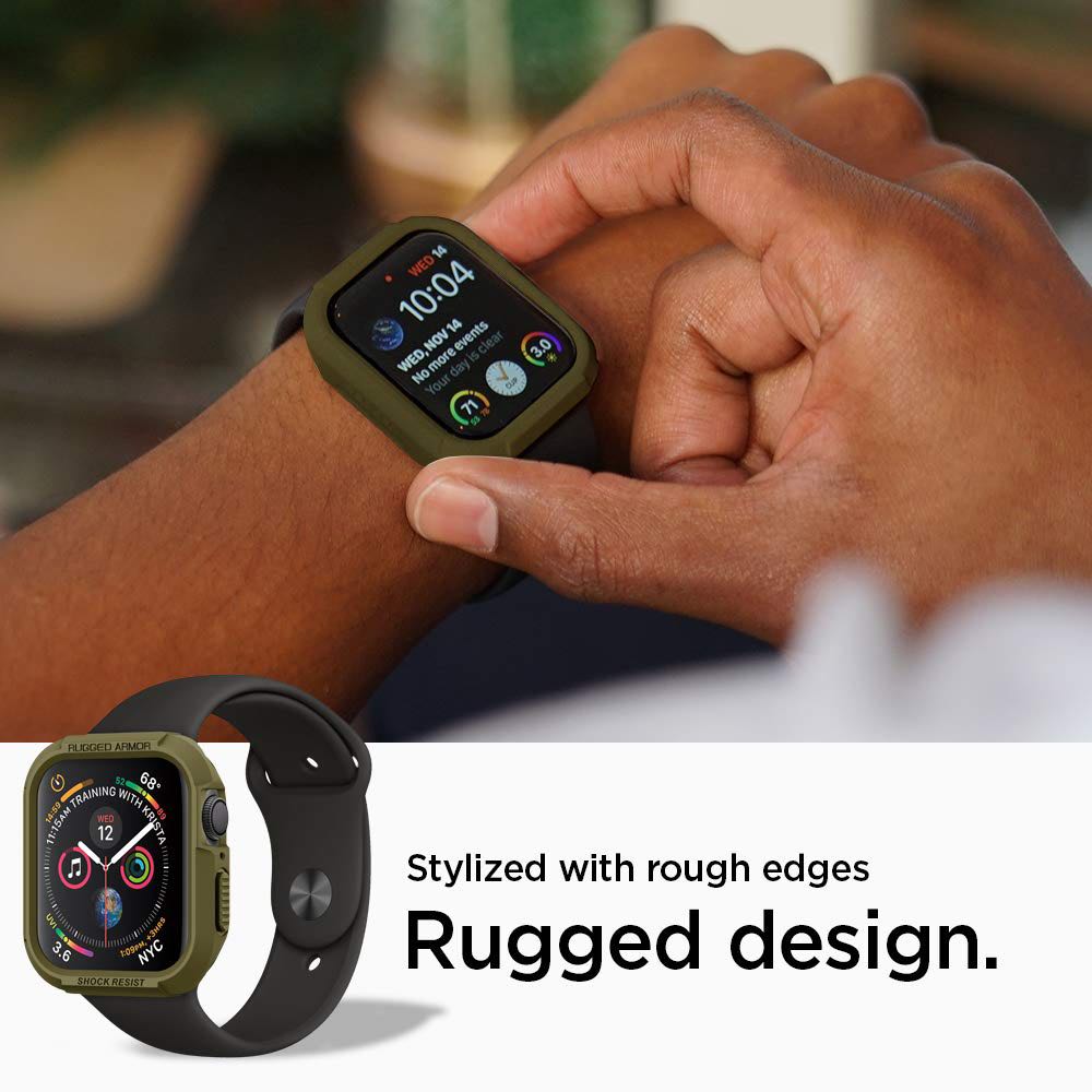 BNIB Spigen Rugged Armor Case for Apple Watch Series 5 40mm, Mobile Phones  \u0026 Gadgets, Wearables \u0026 Smart Watches on Carousell