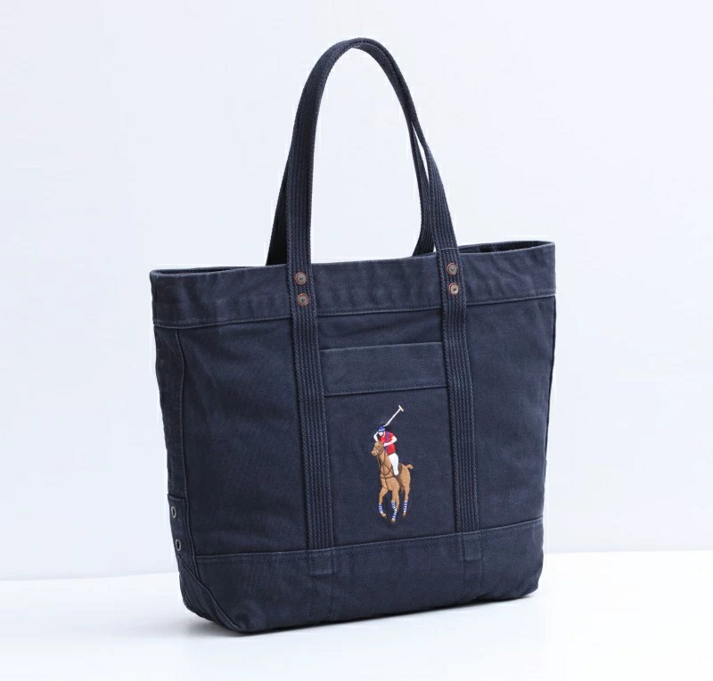 Brand new Polo Ralph Lauren Pony Navy Blue canvas tote bag, Men's ...