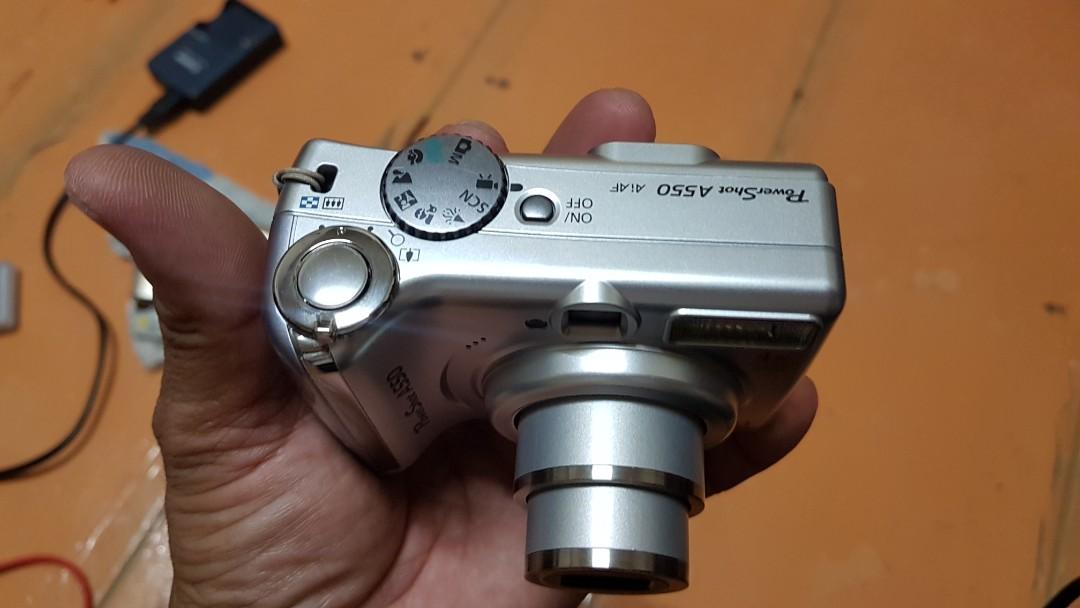 Canon digitet camera power shot A550 7.1mp need recharge recomment,  Photography, Cameras on Carousell