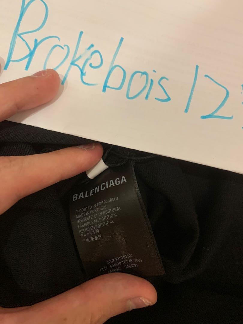 balenciaga paris embroidered tee