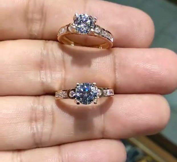 Cincin emas mewah diamond look lengkap surat terima jual kembali emas 22  karat ð¥°