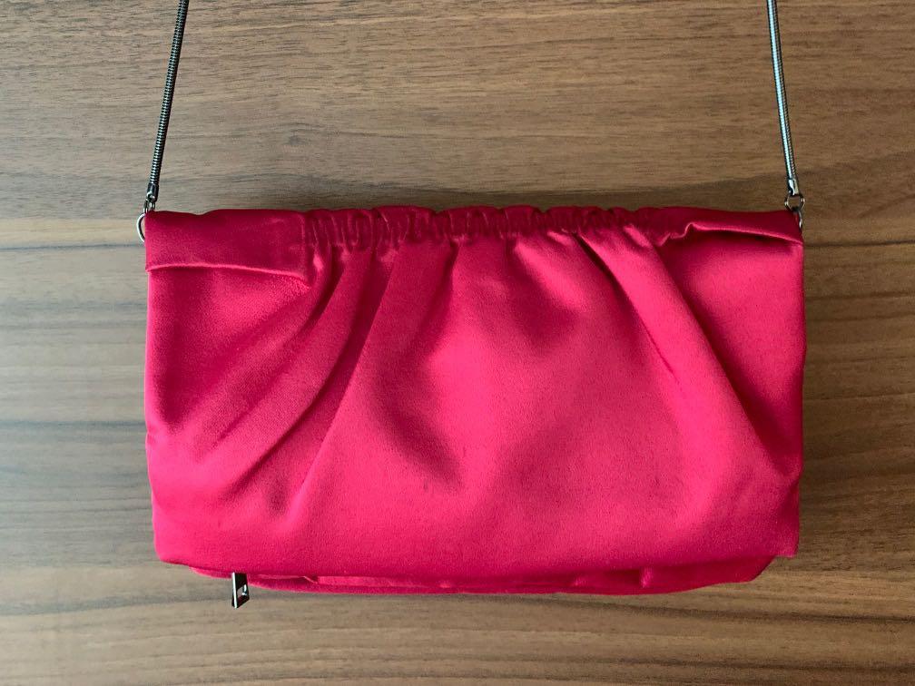 fuchsia pink clutch bag