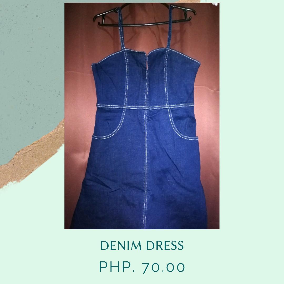 Denim Dress (Category: Dresses) located in Pasig City. Submitted by ceejay003 (Listing ID 1019426409, Image 3). Description: LIPAT-BAHAY Sale!! 👉 Almost New 👉 Once lang nagamit 👉 Size: Medium.