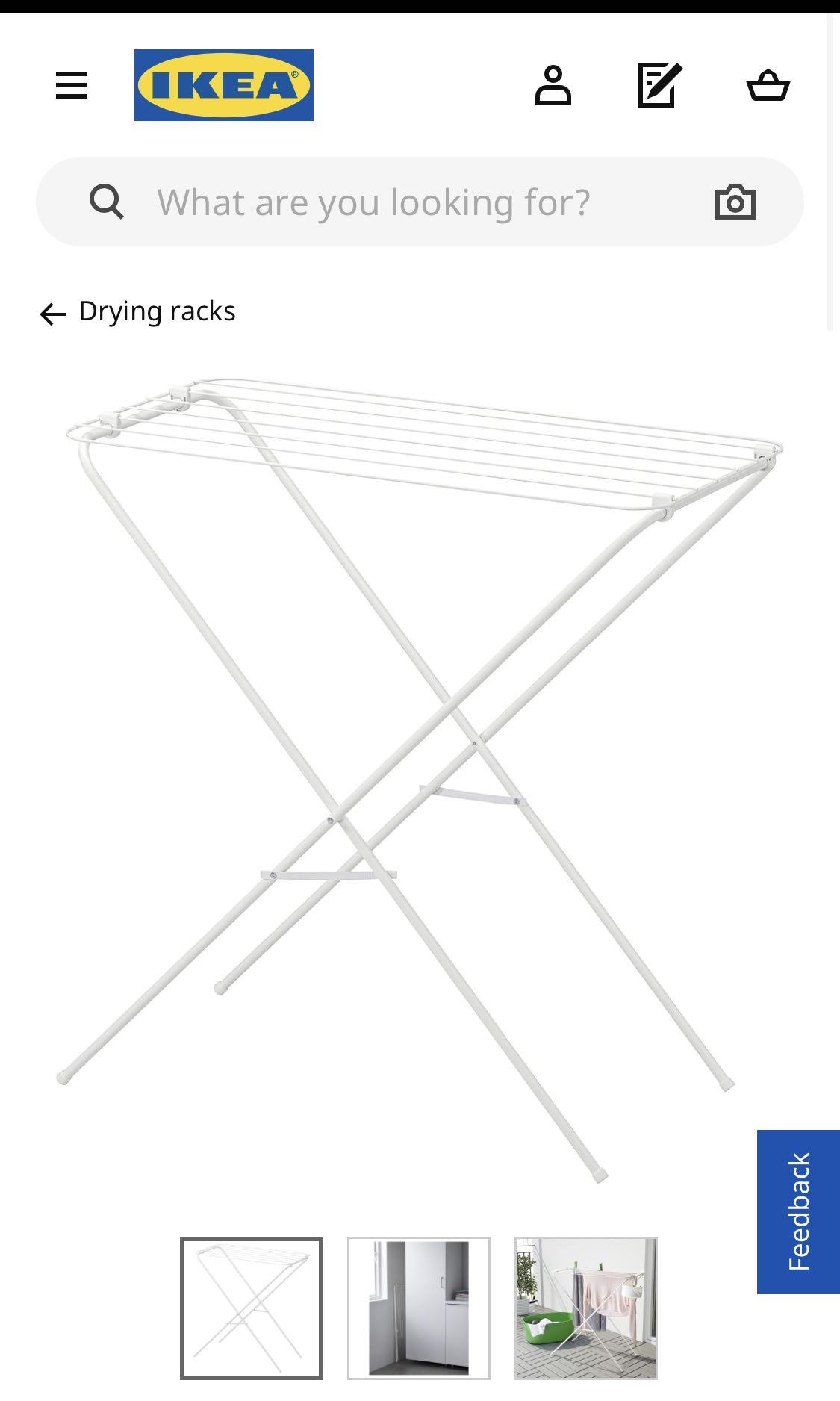 Drying Rack (Category: Bathroom & Kitchen Fixtures) located in Singapore. Submitted by bobblegum (Listing ID 1019427580, Image 1). Description: Barely used Ikea drying rack moving out sale! :).