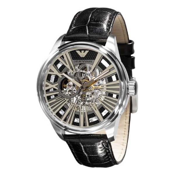 Armani skeleton watch hotsell
