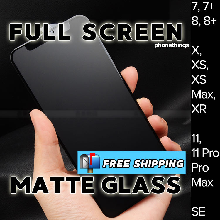 iPhone Full Coverage Matte Tempered Glass Screen Protector