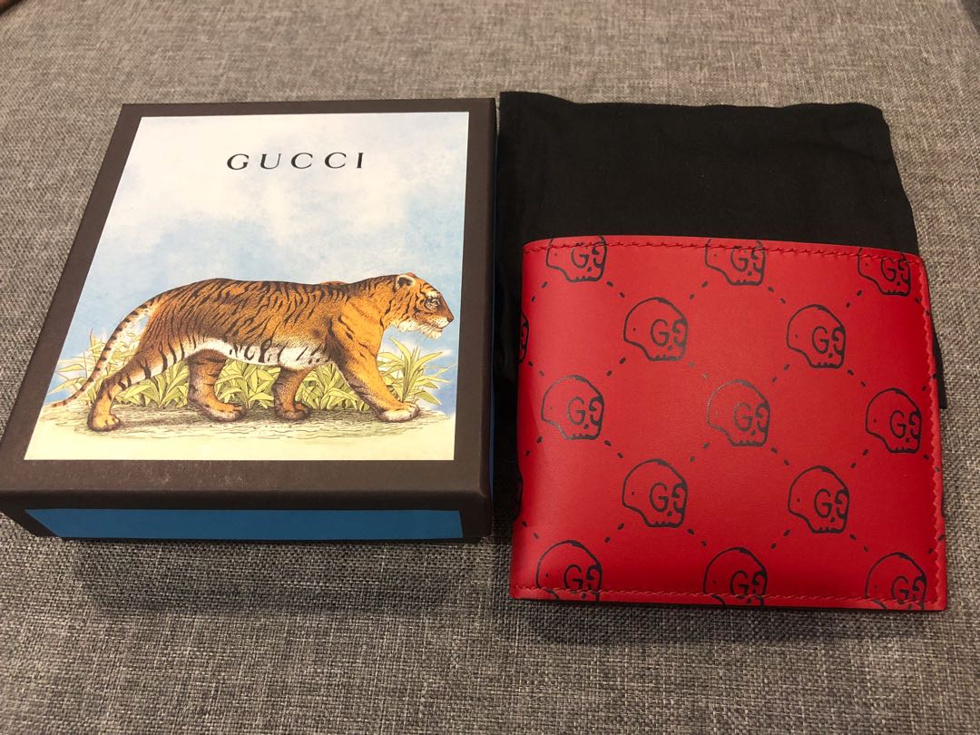 gucci ghost wallet red