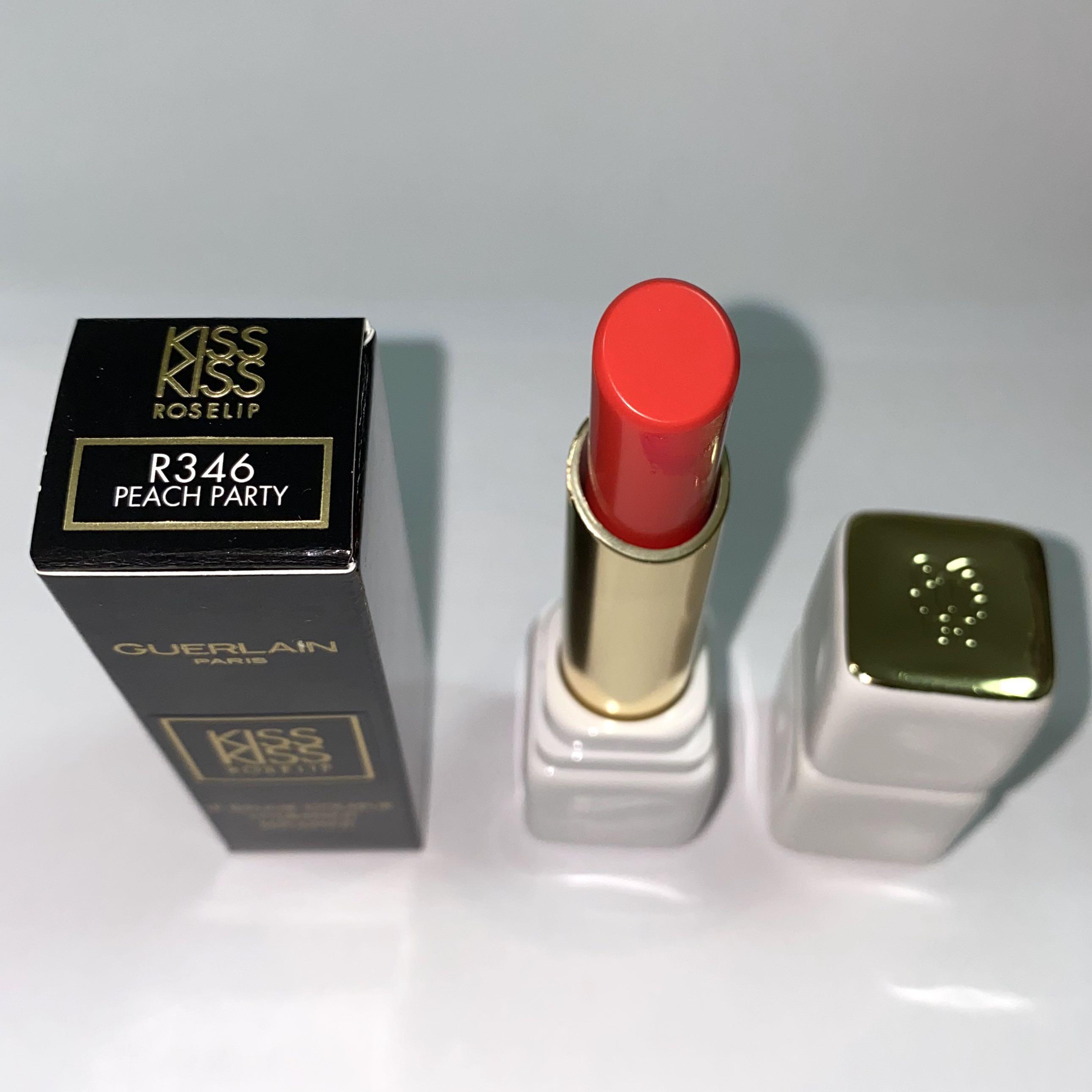 Guerlain Kisskiss Roselip Plumping Tinted Lip Balm R Peach Party Beauty Personal Care