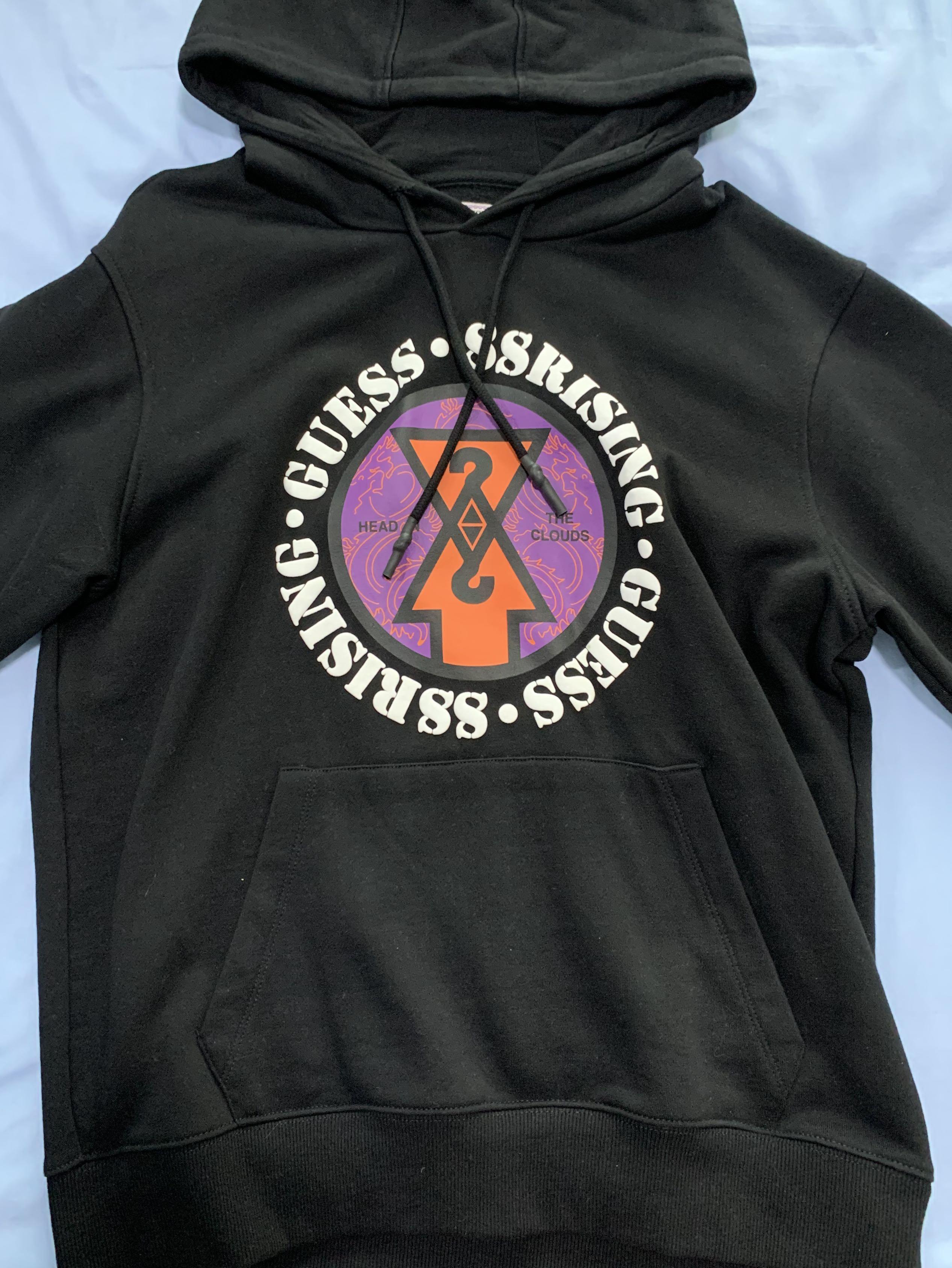 tæmme Abe Forkæle GUESS x 88Rising Black hoodie, Men's Fashion, Tops & Sets, Hoodies on  Carousell