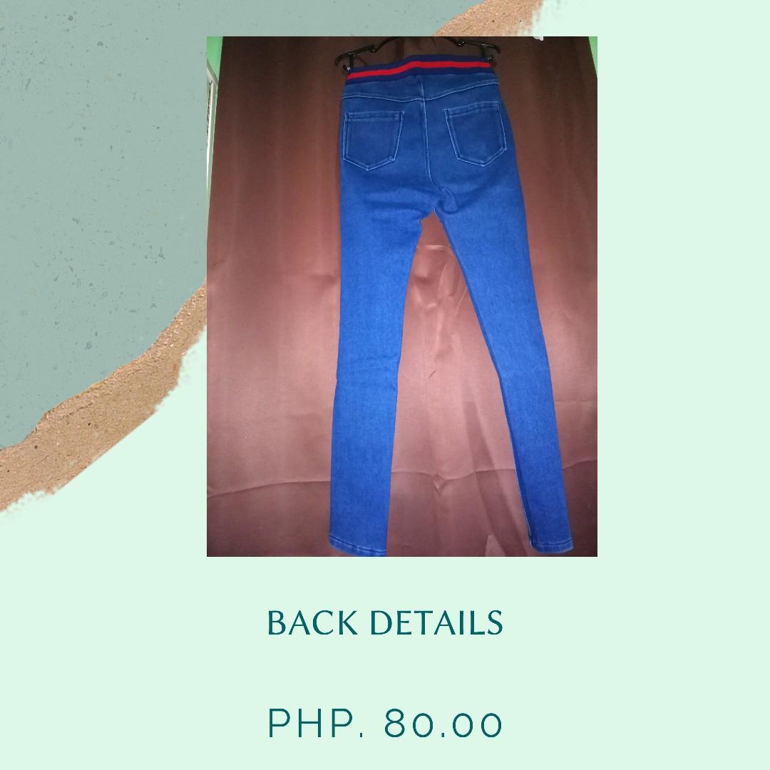 High Waist Jeggings (Category: Jeans) located in Pasig City. Submitted by ceejay003 (Listing ID 1019345781, Image 2). Description: LIPAT BAHAY Sale! 👉 Good as new! 👉 Twice palang nagagamit 👉 Size 29 (stretchable kasya hanggang 30) 👉 Nice fabric..