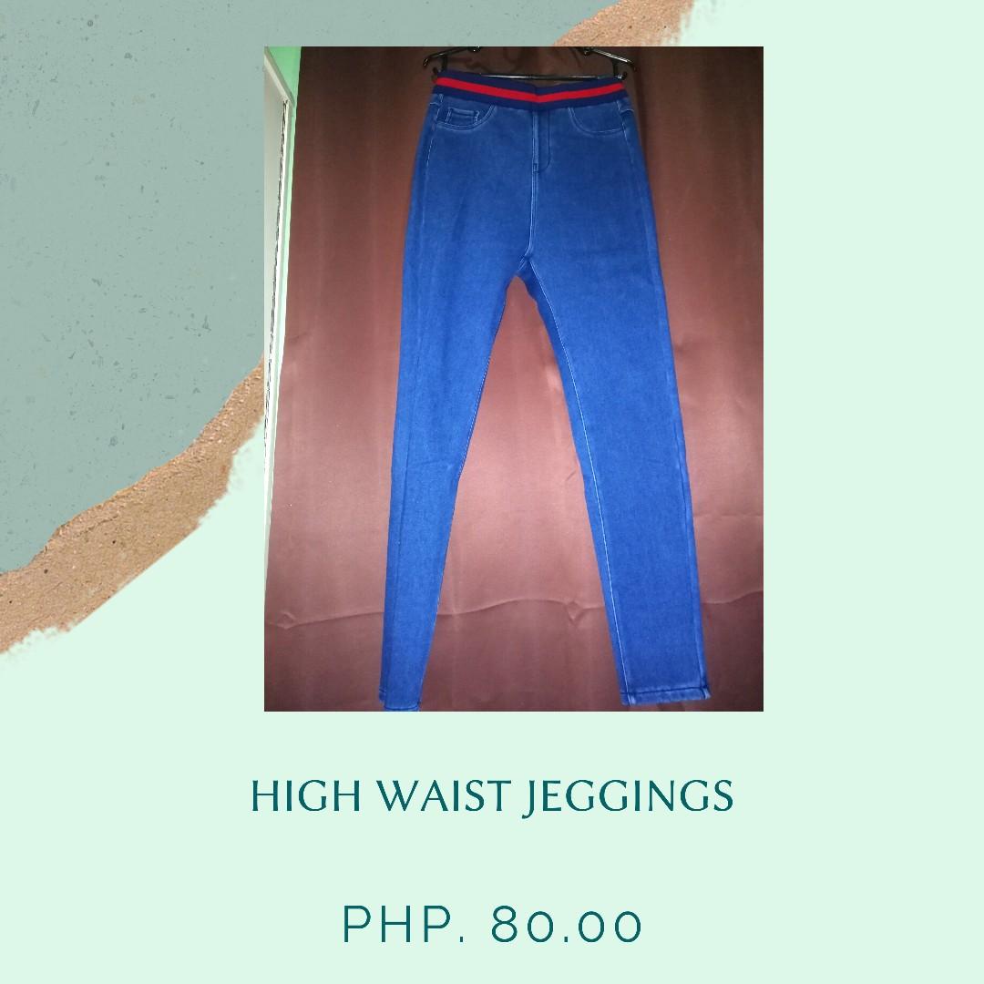 High Waist Jeggings (Category: Jeans) located in Pasig City. Submitted by ceejay003 (Listing ID 1019345781, Image 1). Description: LIPAT BAHAY Sale! 👉 Good as new! 👉 Twice palang nagagamit 👉 Size 29 (stretchable kasya hanggang 30) 👉 Nice fabric..