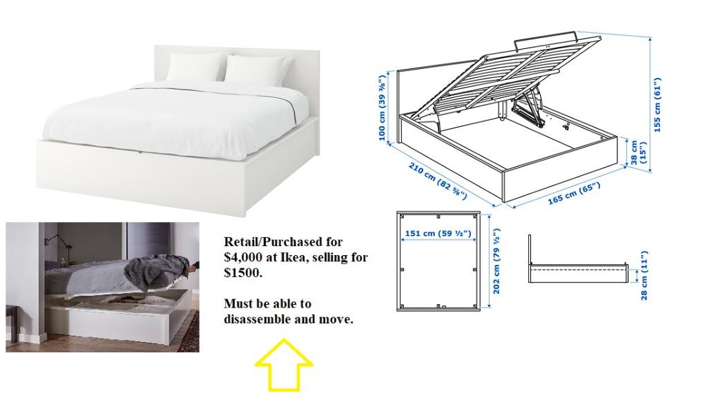 Hydraulic Ikea Bed available for Sale. ( Price Reduced), 傢俬＆家居, 傢俬, 床架及